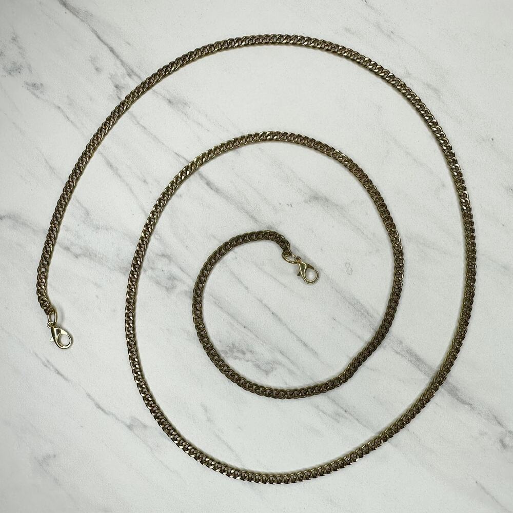 Gold Tone Chain Link Purse Bag Replacement Strap ✨